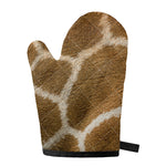 Brown Giraffe Print Single Oven Mitt