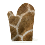 Brown Giraffe Print Single Oven Mitt