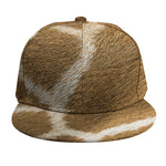 Brown Giraffe Print Snapback Cap