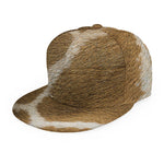 Brown Giraffe Print Snapback Cap