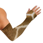 Brown Giraffe Print Sun Protection Arm Sleeves