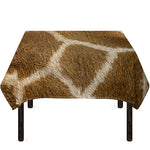Brown Giraffe Print Tablecloth