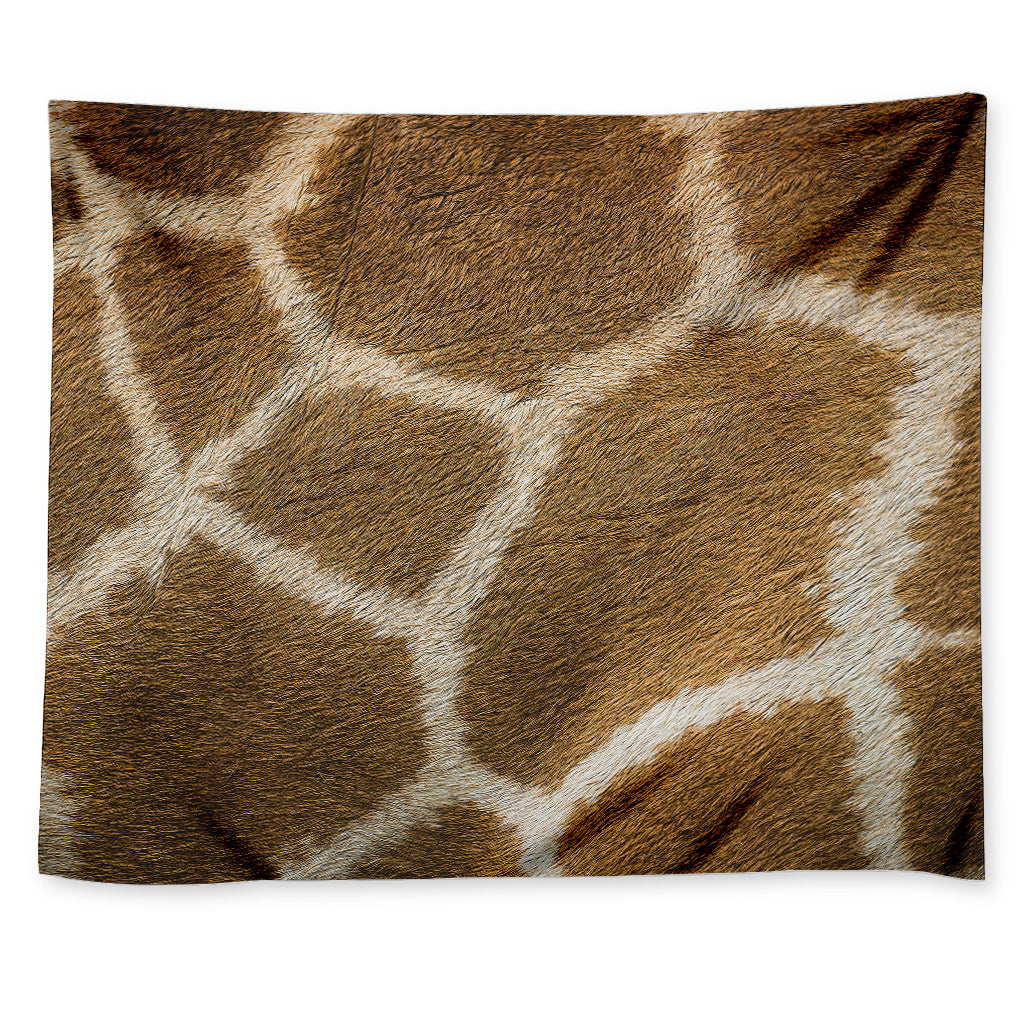 Brown Giraffe Print Tapestry