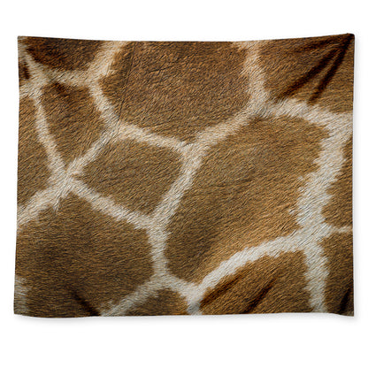 Brown Giraffe Print Tapestry