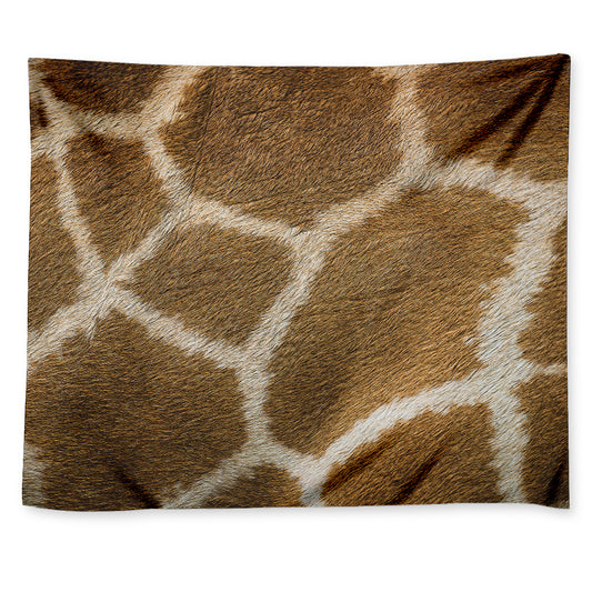Brown Giraffe Print Tapestry