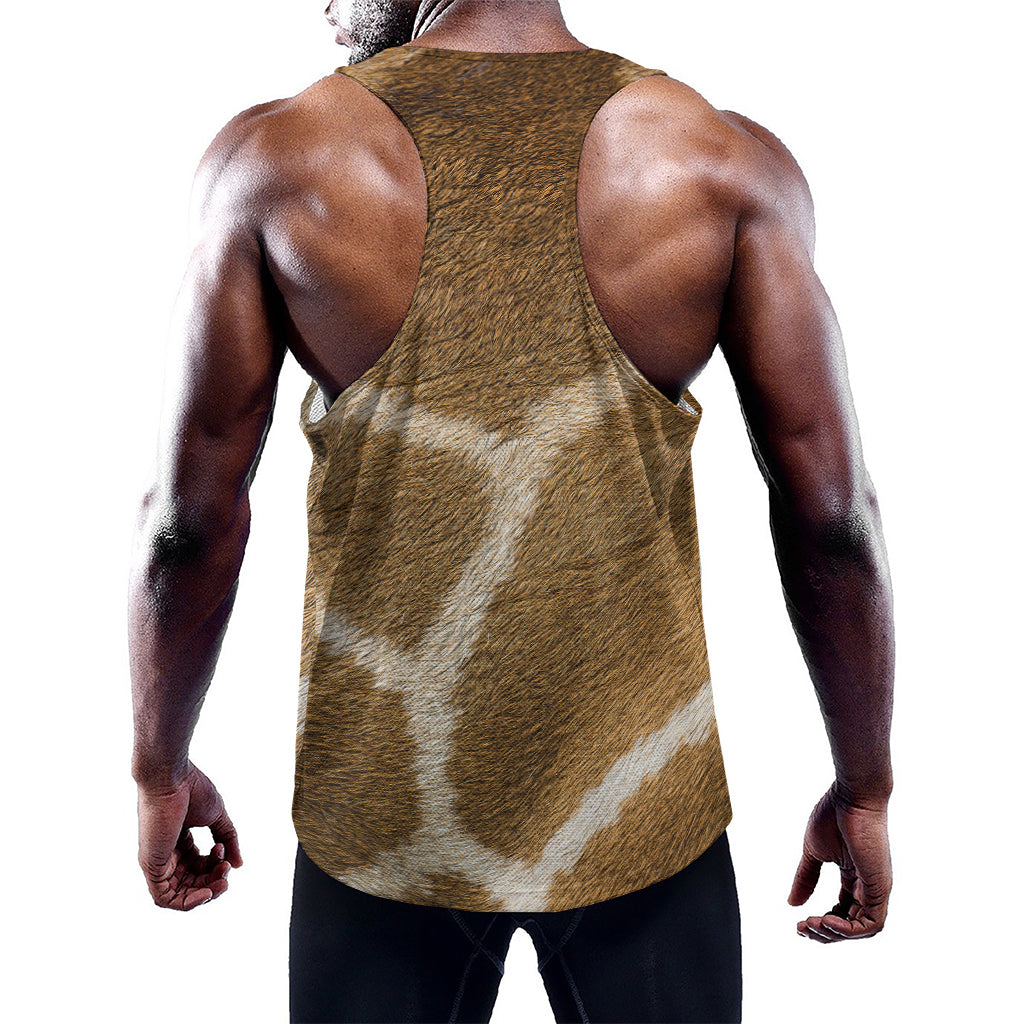 Brown Giraffe Print Training Tank Top