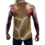 Brown Giraffe Print Training Tank Top