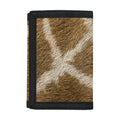 Brown Giraffe Print Trifold Wallet