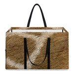 Brown Giraffe Print Utility Tote Bag
