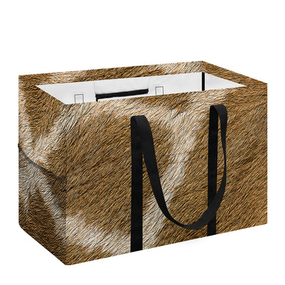 Brown Giraffe Print Utility Tote Bag