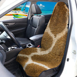 Brown Giraffe Print Waterproof Car Seat Cover