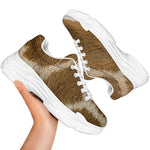Brown Giraffe Print White Chunky Shoes