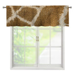 Brown Giraffe Print Window Valance