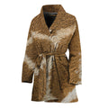 Brown Giraffe Print Women's Bathrobe