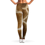 Brown Giraffe Print Women's Leggings