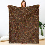 Brown (NOT Real) Glitter Print Blanket