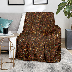 Brown (NOT Real) Glitter Print Blanket