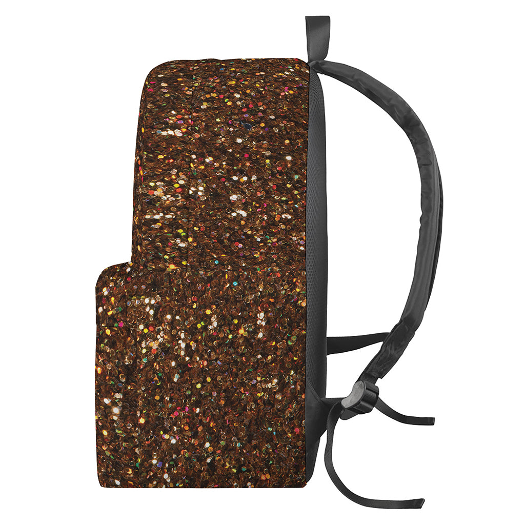 Brown Glitter Artwork Print (NOT Real Glitter) Backpack