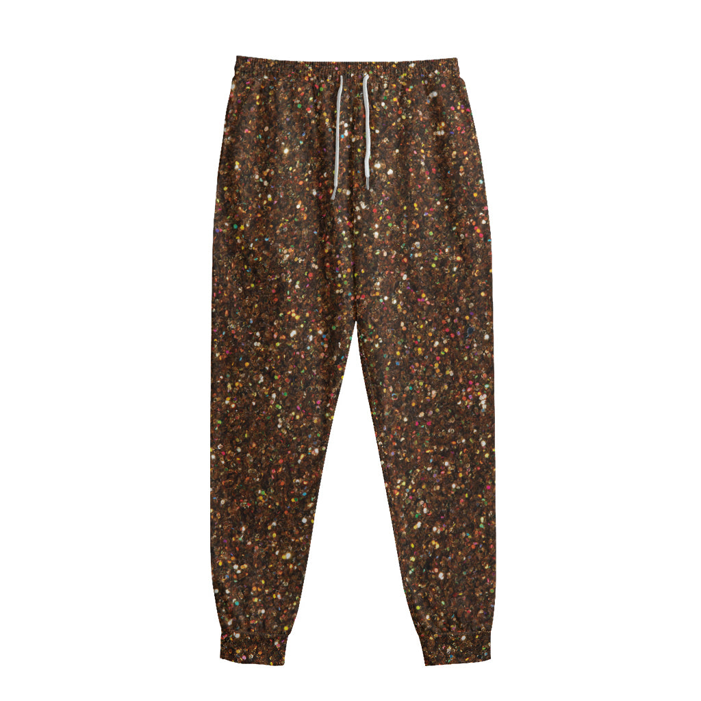 Brown Glitter Artwork Print (NOT Real Glitter) Sweatpants