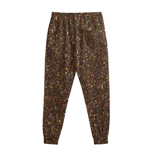 Brown Glitter Artwork Print (NOT Real Glitter) Sweatpants