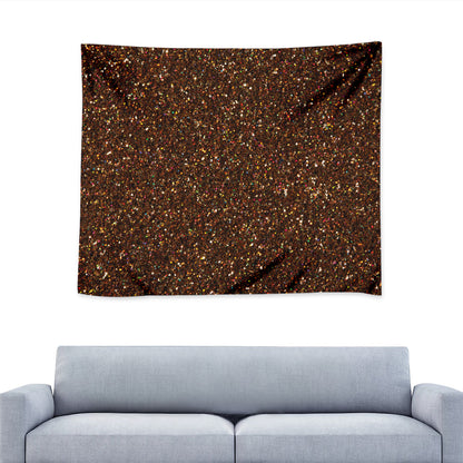 Brown Glitter Artwork Print (NOT Real Glitter) Tapestry