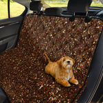 Brown (NOT Real) Glitter Print Pet Car Back Seat Cover