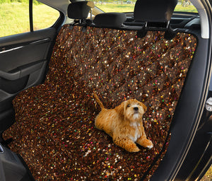 Brown (NOT Real) Glitter Print Pet Car Back Seat Cover