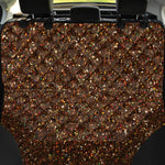 Brown (NOT Real) Glitter Print Pet Car Back Seat Cover