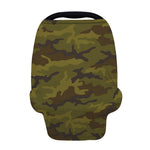 Brown Green Camouflage Print Baby Seat Cover