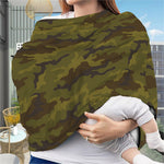 Brown Green Camouflage Print Baby Seat Cover