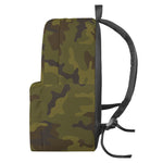 Brown Green Camouflage Print Backpack