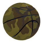 Brown Green Camouflage Print Basketball