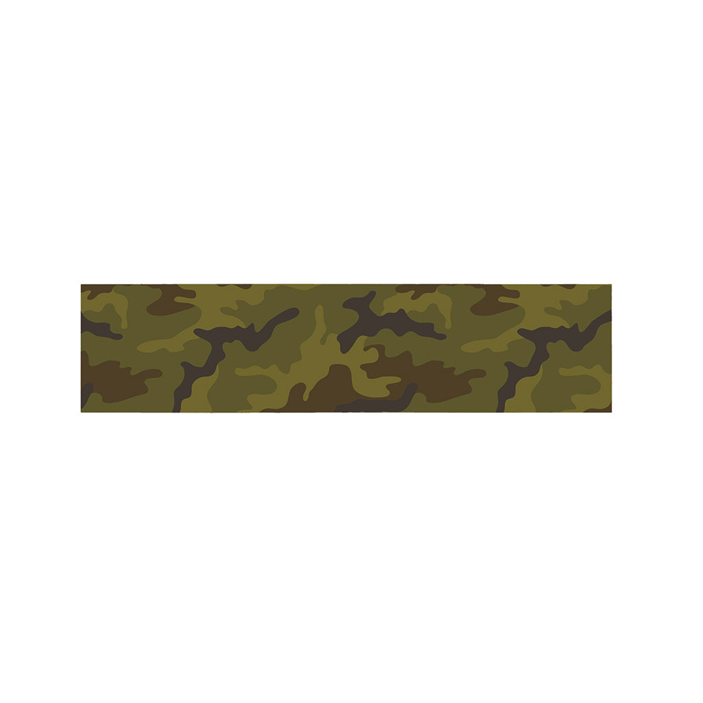 Brown Green Camouflage Print Bed Runner