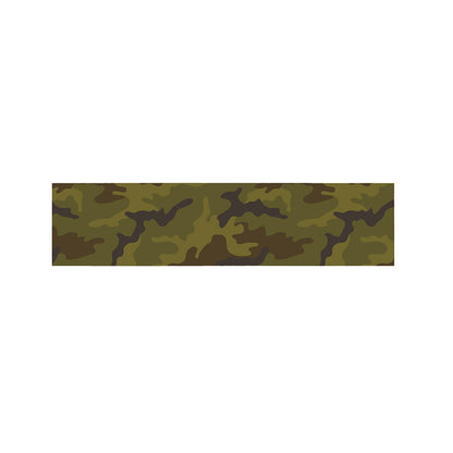 Brown Green Camouflage Print Bed Runner
