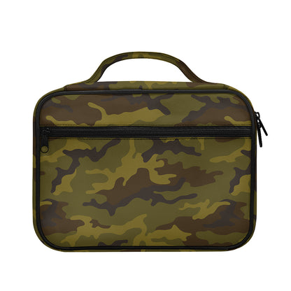 Brown Green Camouflage Print Briefcase Bible Bag