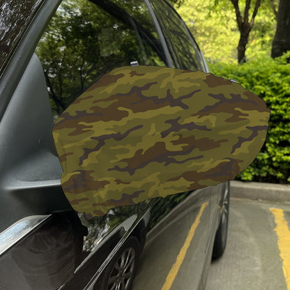 Brown Green Camouflage Print Car Side Mirror Covers