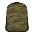 Brown Green Camouflage Print Casual Backpack