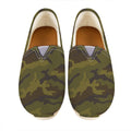 Brown Green Camouflage Print Casual Shoes