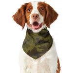 Brown Green Camouflage Print Dog Bandana