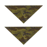 Brown Green Camouflage Print Dog Bandana