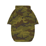 Brown Green Camouflage Print Dog Zip Up Hoodie