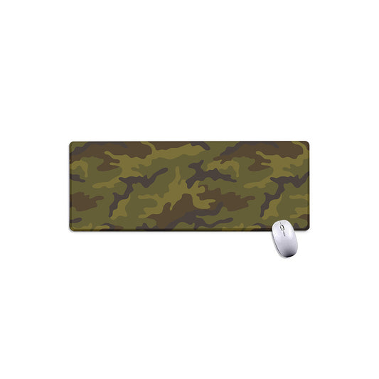 Brown Green Camouflage Print Extended Mouse Pad