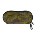 Brown Green Camouflage Print Glasses Case