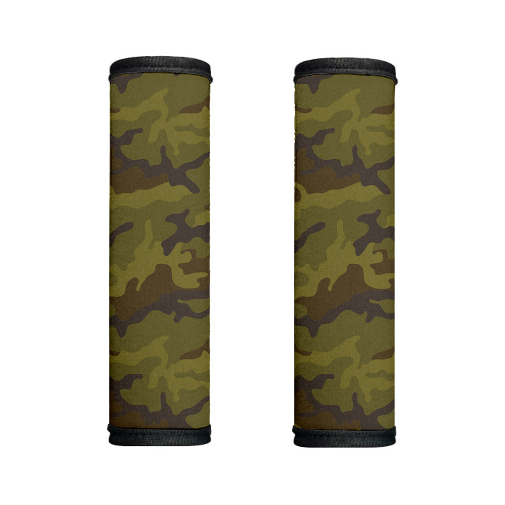 Brown Green Camouflage Print Handle Covers