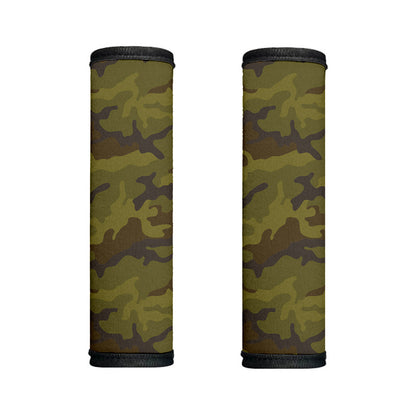 Brown Green Camouflage Print Handle Covers