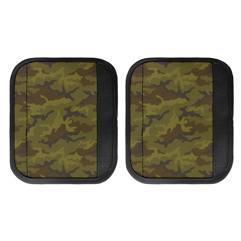 Brown Green Camouflage Print Handle Covers