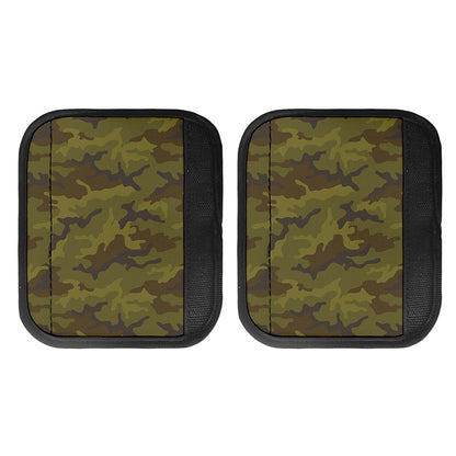 Brown Green Camouflage Print Handle Covers