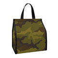 Brown Green Camouflage Print Insulated Lunch Tote