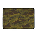 Brown Green Camouflage Print Kitchen Mat