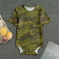 Brown Green Camouflage Print Men's Bodysuit